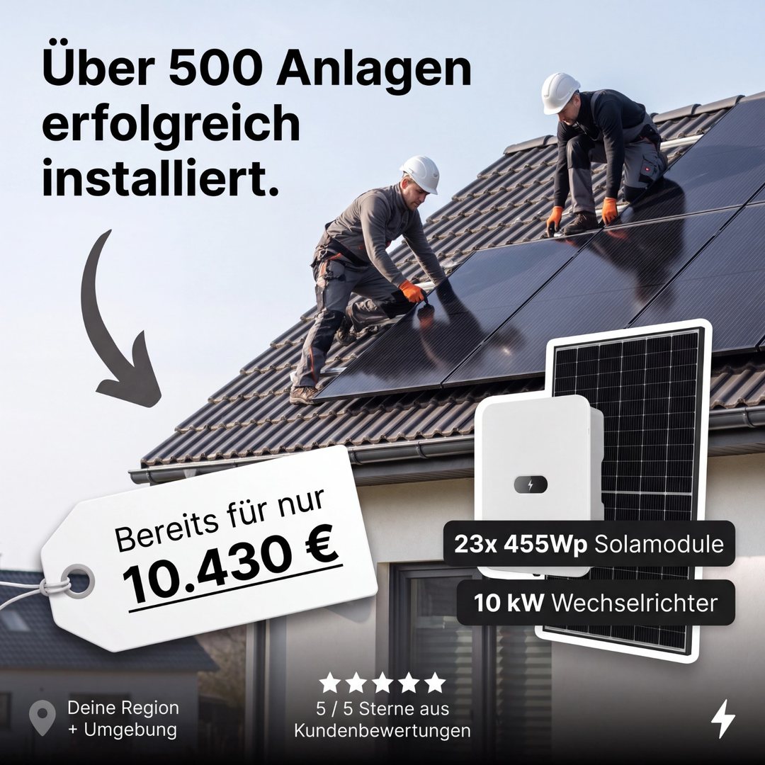 Beispiel-Anzeige: PV-Komplettanlage mit Festpreis